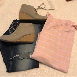 2 - long/relaxed 3/4 length top. Long and flowy