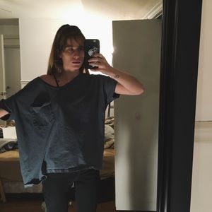 Oversized T-shirt with pocket