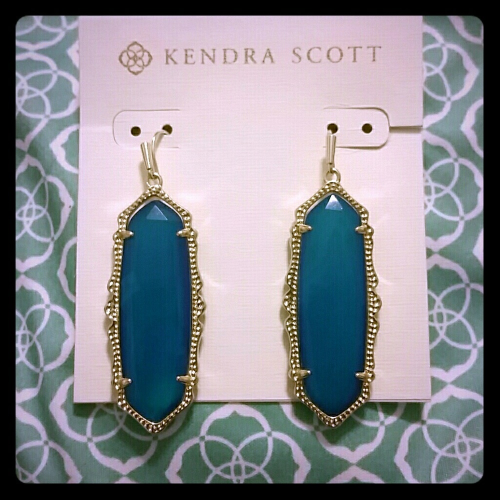 Kendra Scott blue agate Francie earrings