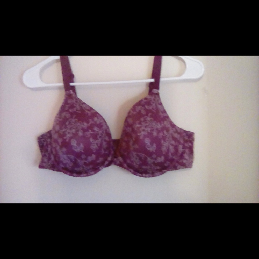 Wine /c Taupe Print Bra