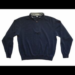 • Mens Peter Millar 1/4 Zip Cotton Pullover Size L