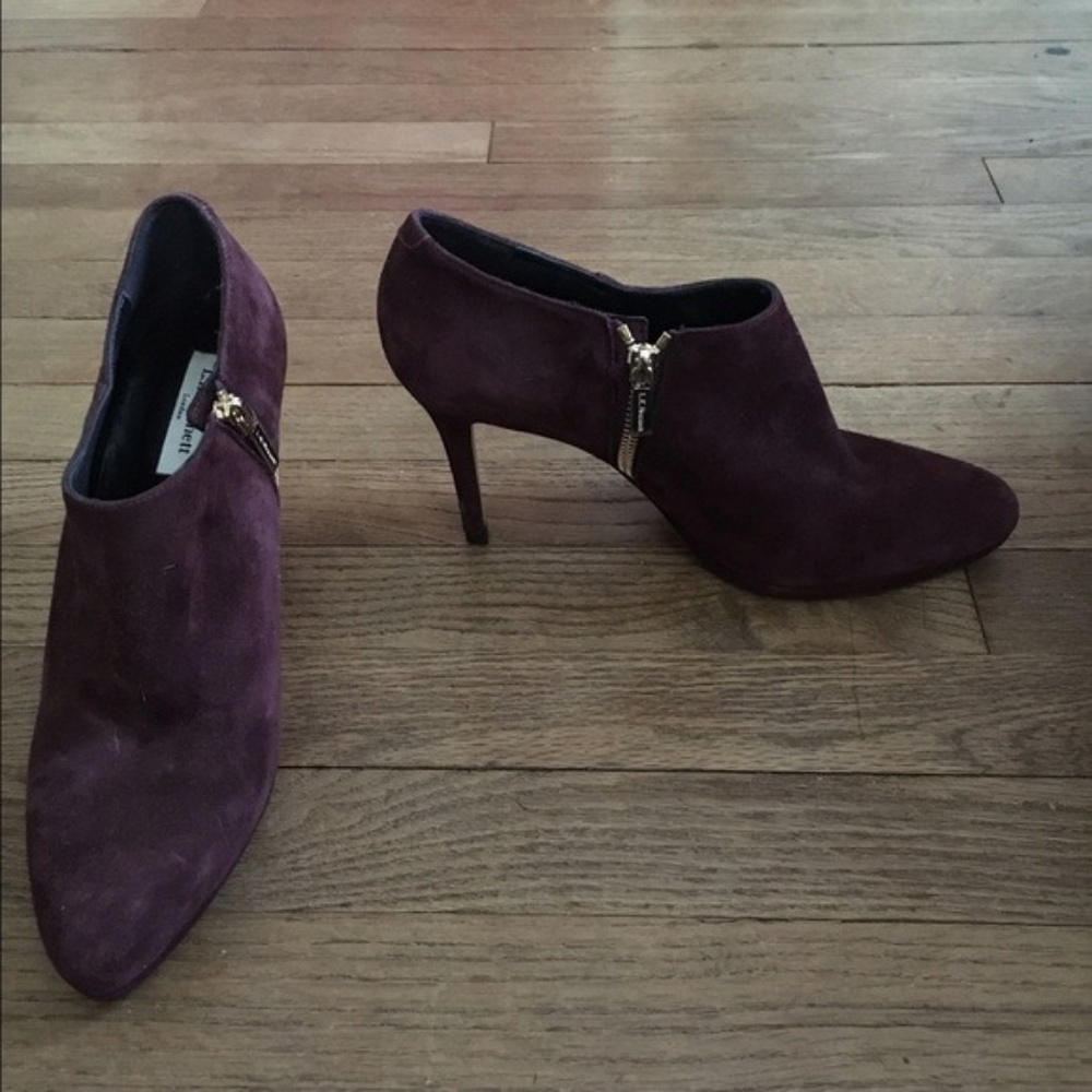 Maroon Suede Booties - 10.5