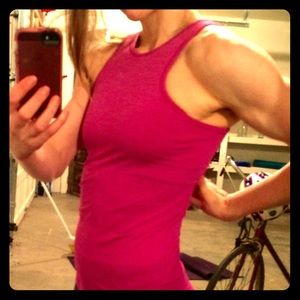 Lululemon seamless tank 6 heathered magenta