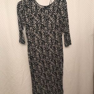 H&M Black & White Midi Dress