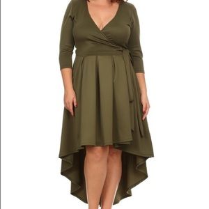 Olive Plus Size dress available in 1X ,2X ,3X