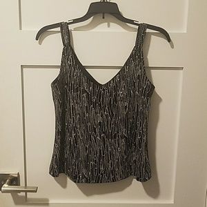 Fabulous sparkly black party tank top