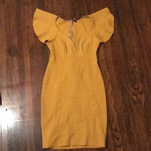 Mustard Mini Dress