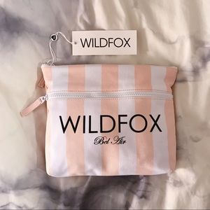 WILDFOX Bel Air vinyl pink bikini makeup bag