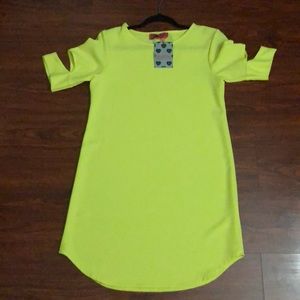 Yellow shift dress