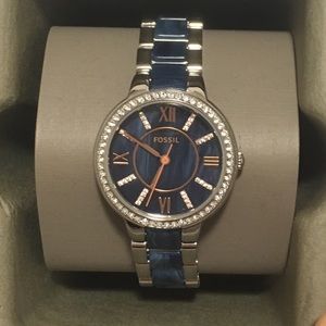 Fossil blue marble Glitz watch