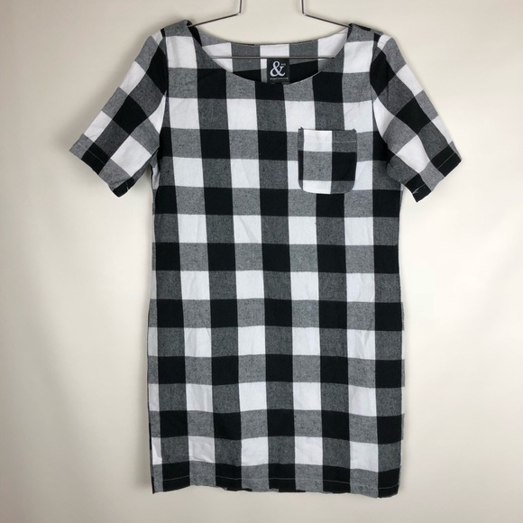 Amber & Ave Dresses & Skirts - Amber and Ave black and white gingham dress small