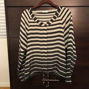 J. Crew size 10 100% silk striped top