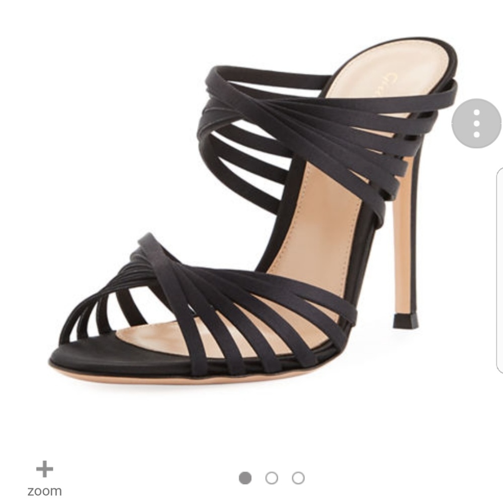 GIANVITO ROSSI STRAPPY SATIN PUMP