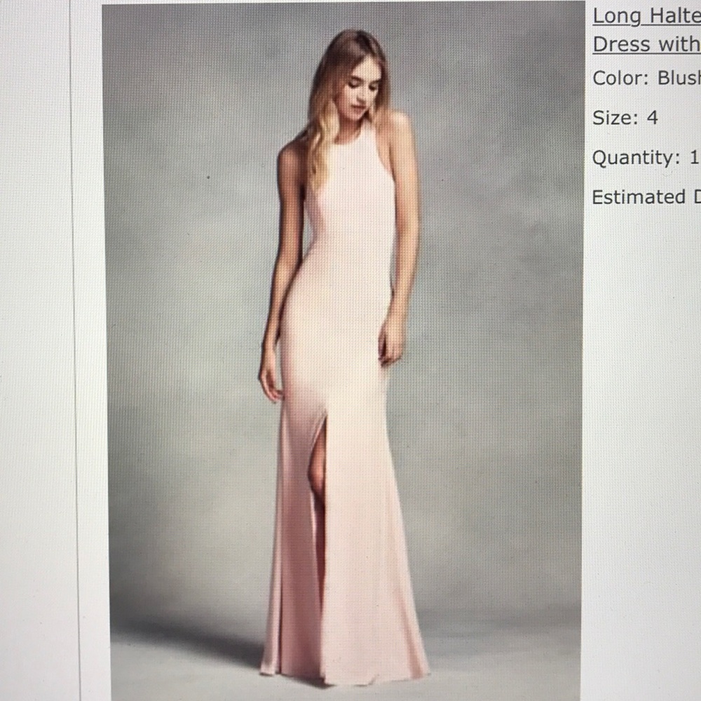 Long Bridesmaid Dress with Slit