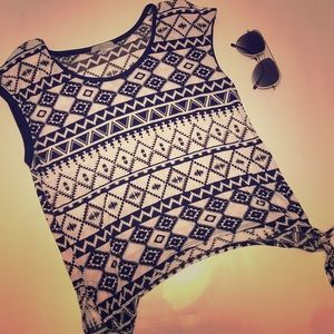 Super cute aztec crop top!
