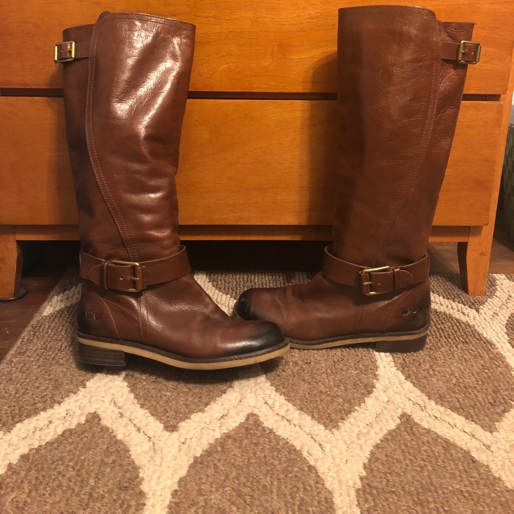 Knee High Lucky Brown Leather Boots