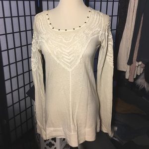 XS Free People knit pattern top