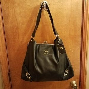 Black leather Emma Fox handbag