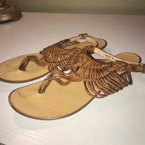 Brown Leather Strappy Sandals