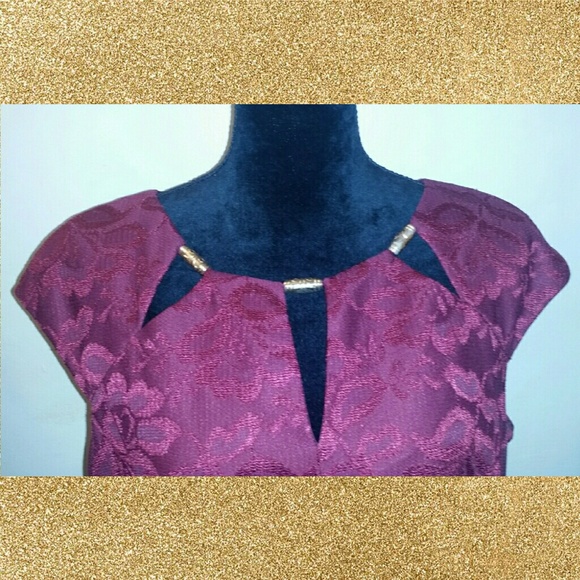 Cap Sleeves Sheath Dress - Picture 5 of 7