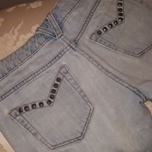 Studded Shorts Mossimo Jean Light Blue White Wash