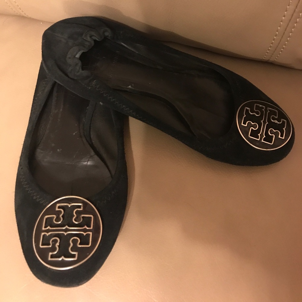 Tory Burch Black suede  flats