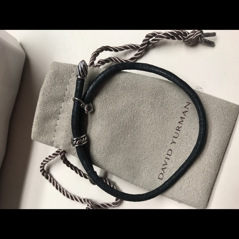 David Yurman black cord bracelet