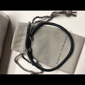 David Yurman black cord bracelet