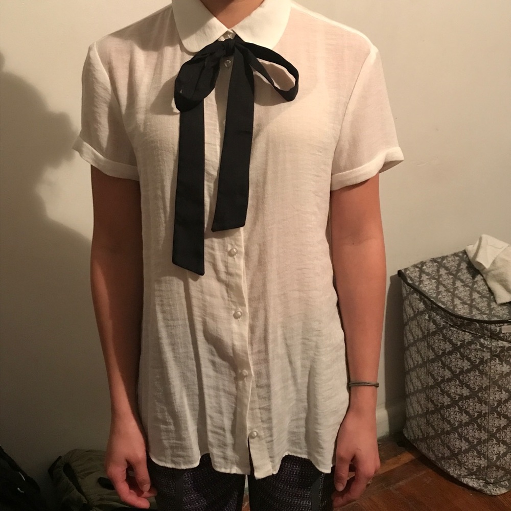 BRAND NEW Maje Pussy Bow top