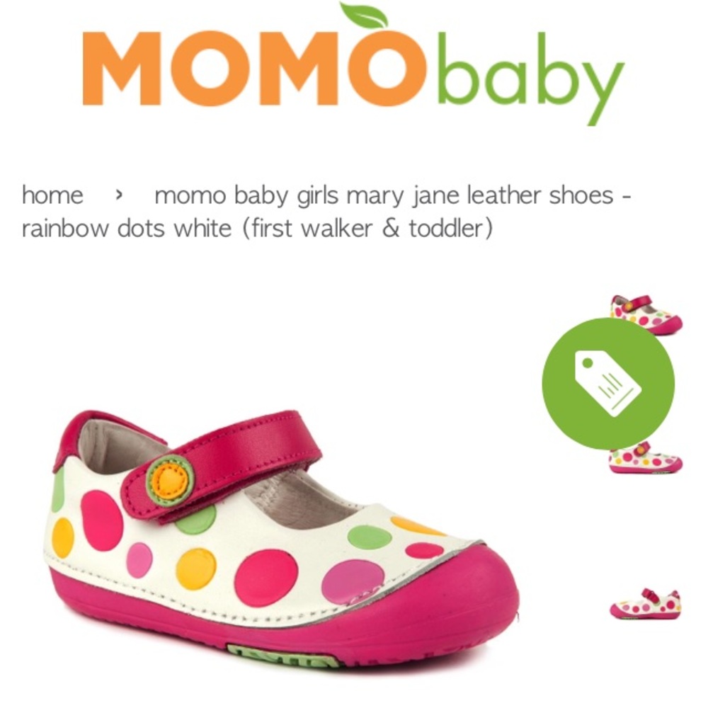 Momo baby leather shoe. Girls Mary Jane size 6