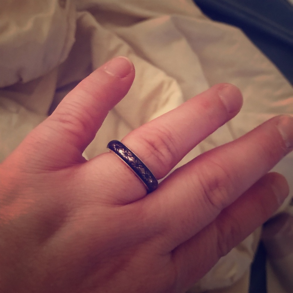 Pandora purple enamel cushion ring (retired)