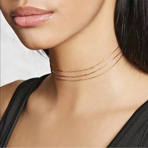 Three layer gold choker