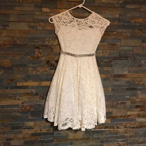 Girls Lace Overlay Dress Size 8