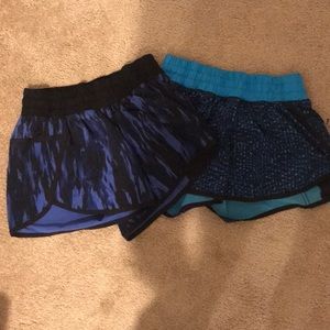 BUNDLE: 2 pairs of lulu lemon tracker shorts