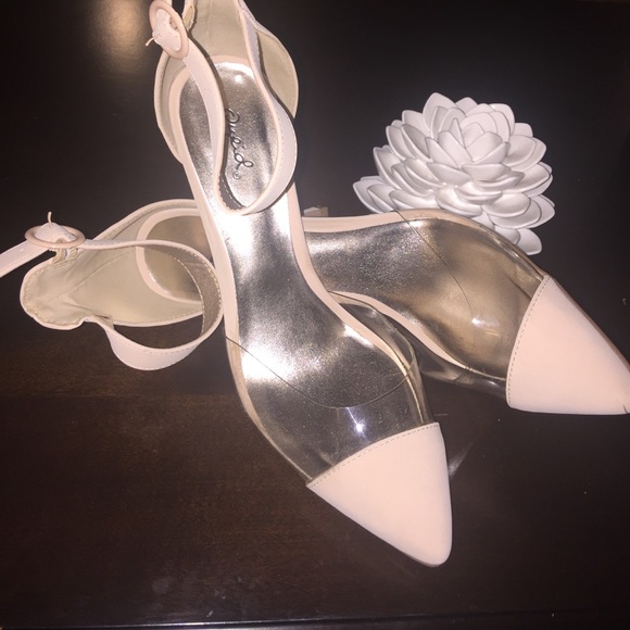 Qupid Faux Suede Heel-Nude - Picture 3 of 8