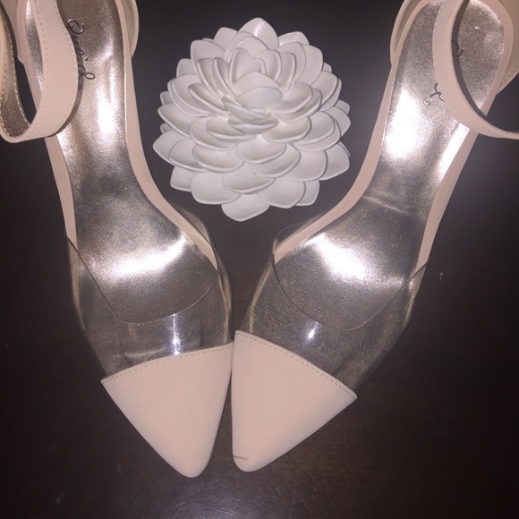 Qupid Faux Suede Heel-Nude - Picture 4 of 8