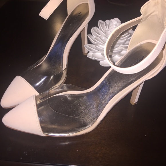 Qupid Faux Suede Heel-Nude - Picture 5 of 8