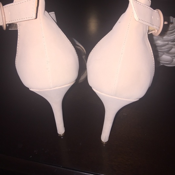 Qupid Faux Suede Heel-Nude - Picture 8 of 8