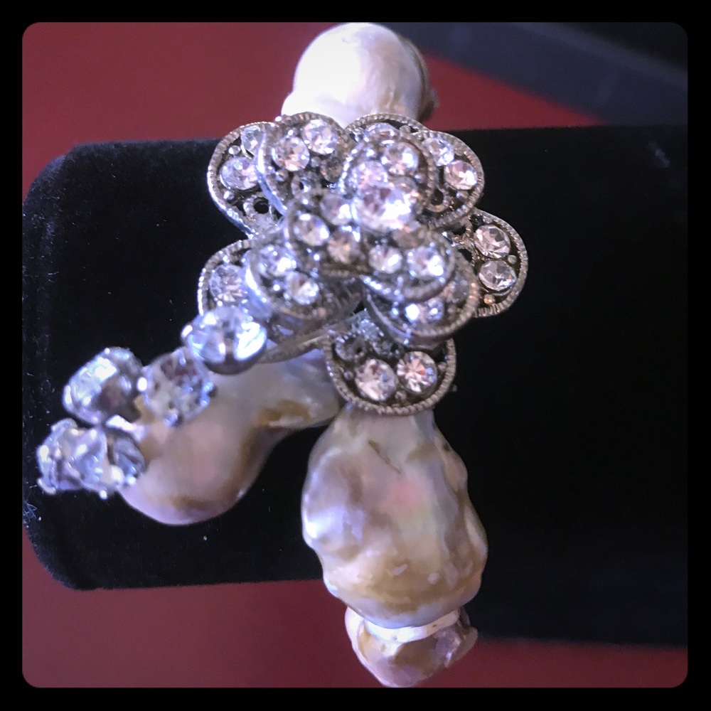 Handmade real water pearl bracelet