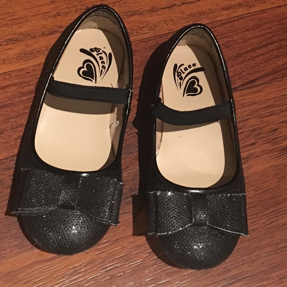 Black Toddler Sparkle Dress Shoes