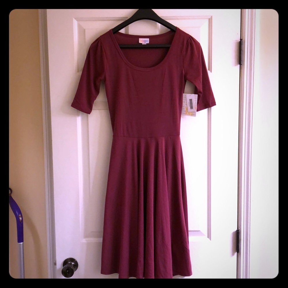 Lularoe Nicole XXS Maroon