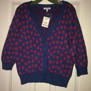 dELIA*s 💜Heart, short sleeve cardigan💙
