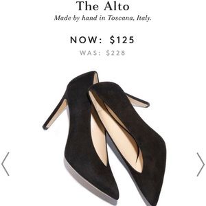 Black Suede Point Toe Pump - aka, The Alto!