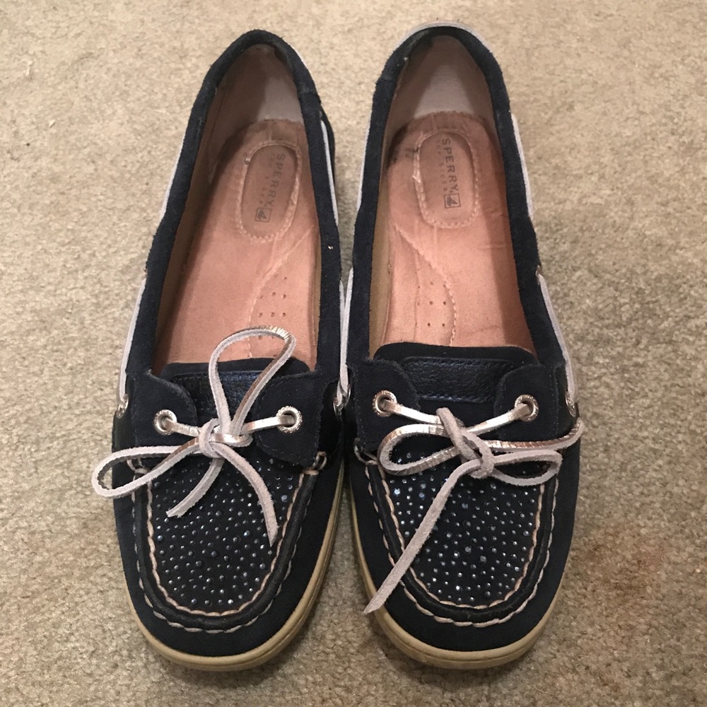 Navy Sperry Boat Shoes