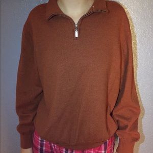 Amazing burnt orange half zip sweater