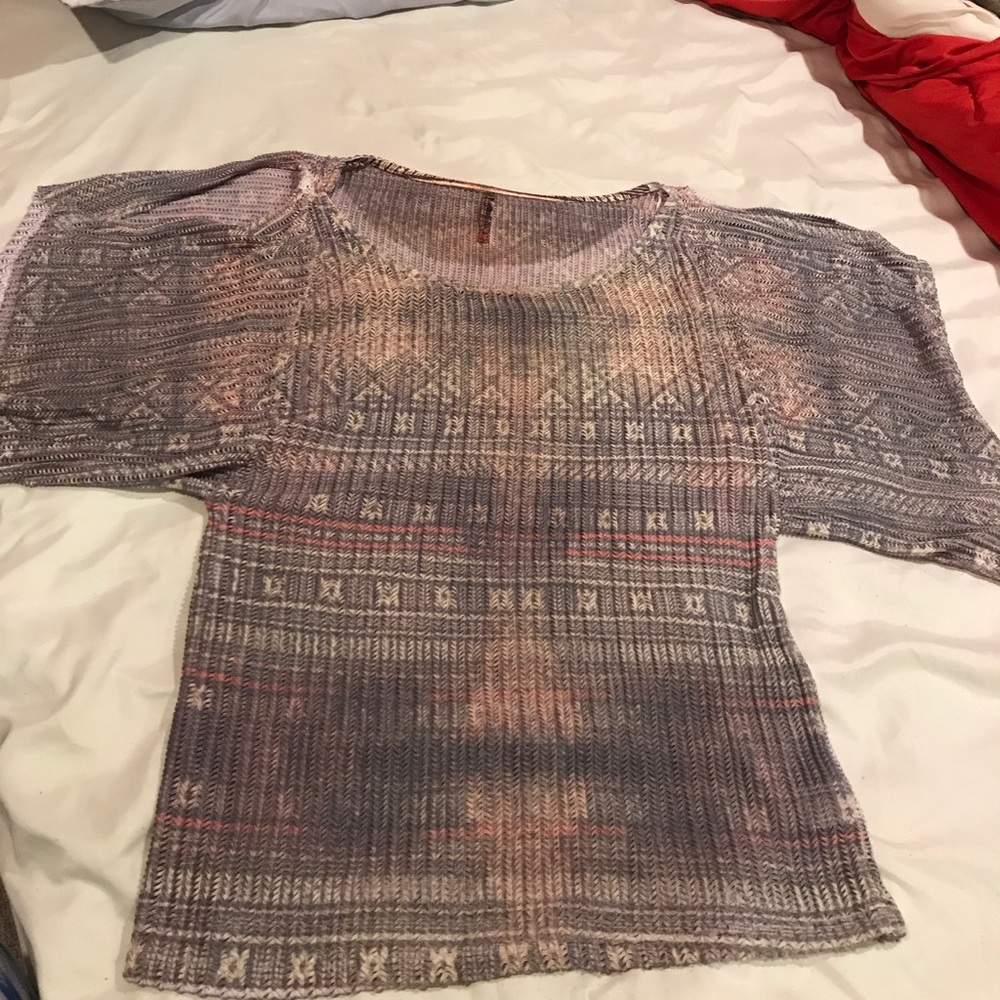 Tribal print shirt with shoulder cut outs