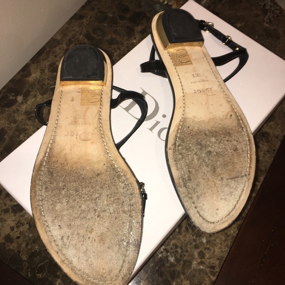 AUTHENTIC CHRISTIAN DIOR T-STRAP SANDAL 36.5 - Picture 3 of 5