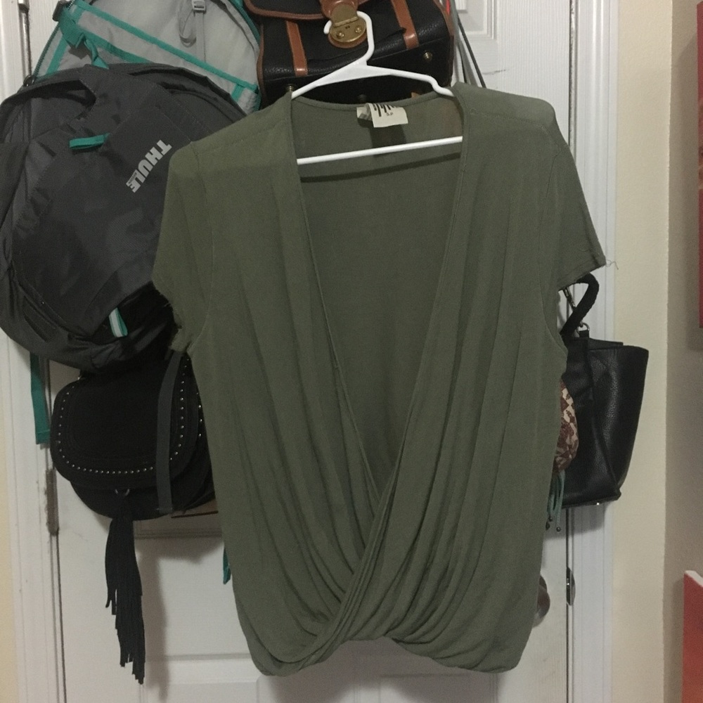 Free People Drape Front T Shirt
