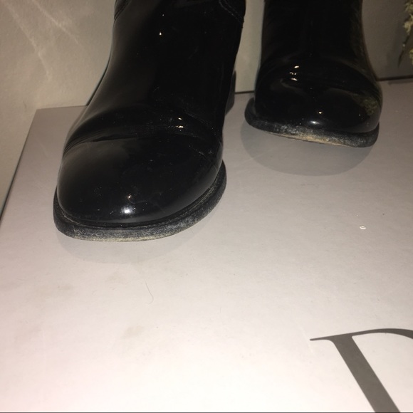 AUTHENTIC CHRISTIAN DIOR CANNAGE BLKPATENT BOOTS - Picture 6 of 7