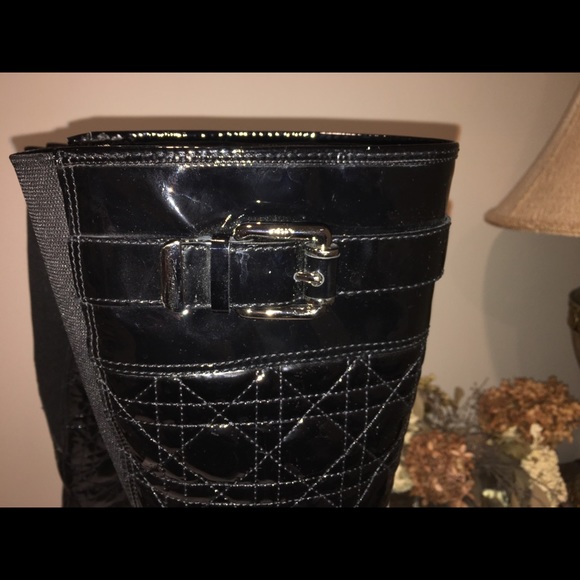 AUTHENTIC CHRISTIAN DIOR CANNAGE BLKPATENT BOOTS - Picture 7 of 7